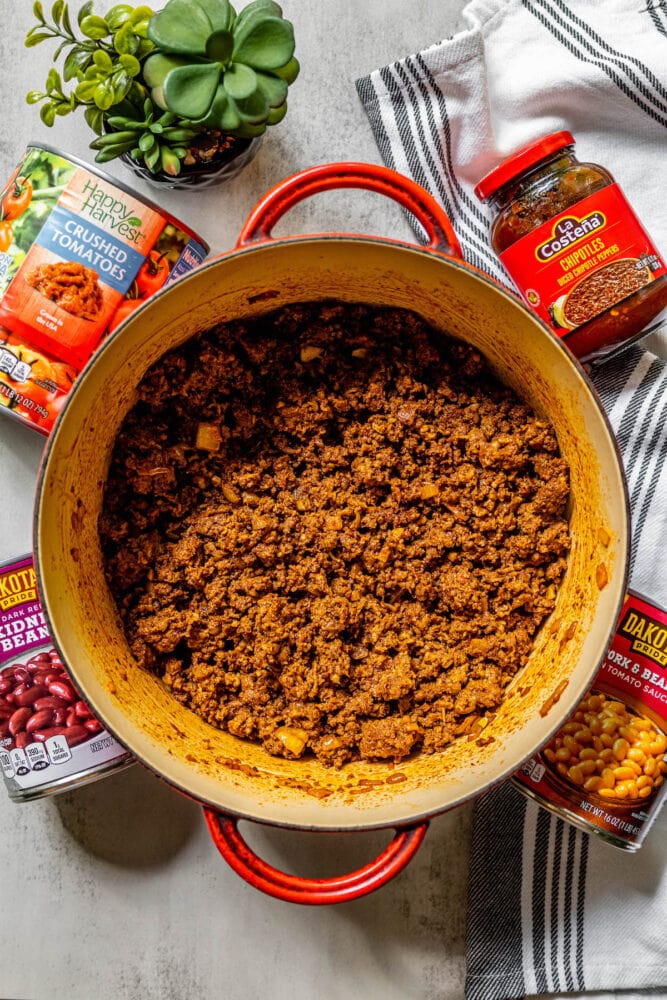 meat with onion and spices in it