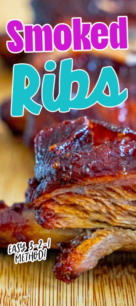 picture of smoked pork rib on a cutting board