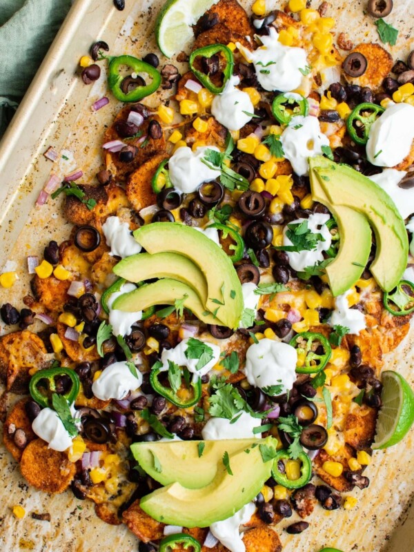 Easy Sweet Potato Nachos Recipe: Vegetarian twist on classic nachos using Mexican flavors and baked sweet potatoes.