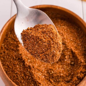 taco seasoning on a spoon