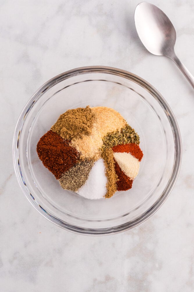 taco seasoning herbs in a bowl
